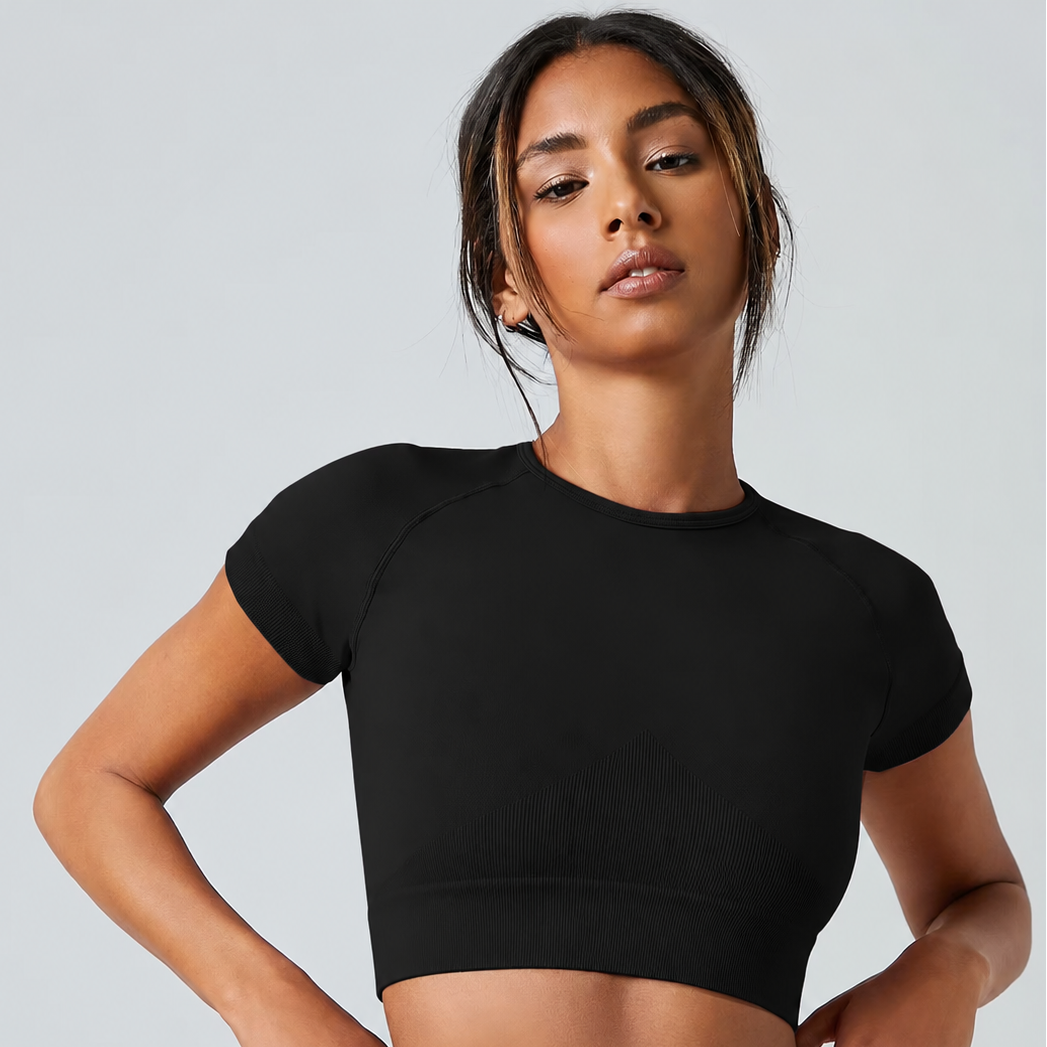 Camiseta Baby Look Esportiva Grene - Máximo Conforto para Treino e Yoga