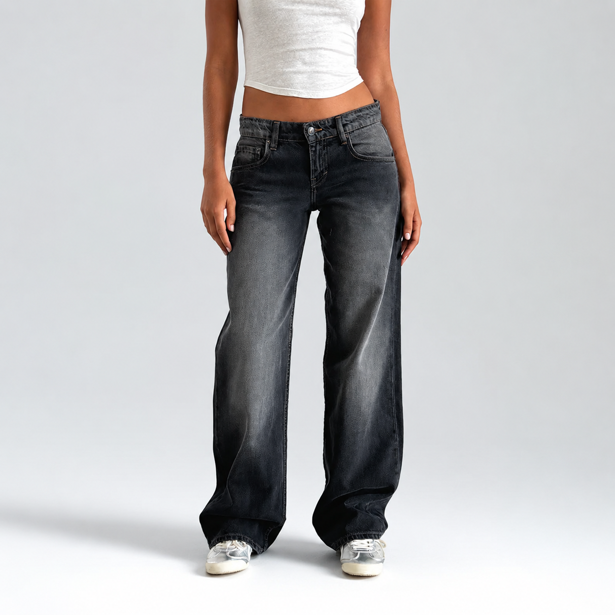 Calça Jeans Wide Leg Feminina Premium - Cintura Alta e Estilo Streetwear