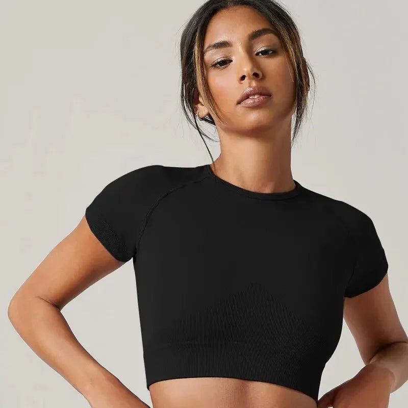 Camiseta Baby Look Esportiva Grene - Máximo Conforto para Treino e Yoga