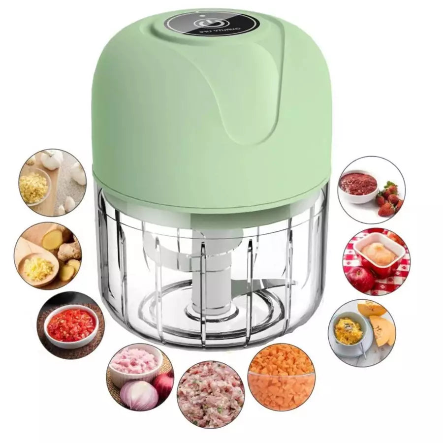 Mini Processador Elétrico Portátil 250ml – Triturador de Alimentos Sem Fio USB
